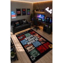 Gamer Collection Kişiye Özel Üretim Dekoratif Kaymaz Taban Oyun Odası Halısı – Dijital Baskı Yıkanabilir – Farklı Ölçü Seçenekleri Dijital Baskı Halı