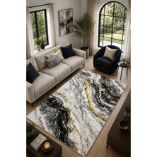 Gılded Marble Collectıon Kişiye Özel Üretim Dekoratif Kaymaz Taban Mutfak-Salon-Hol-Yatak Odası-Genç Odası Halısı – Dijital Baskı Yıkanabilir – Farklı Ölçü Seçenekleri Dijital Baskı Halı