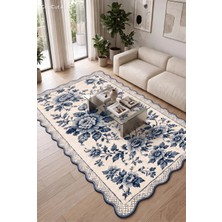 Botanica Luxe Collection English Rose Kişiye Özel Üretim Dekoratif Kaymaz Taban Salon/yatak /oturma Odası Halısı – Dijital Baskı, Yıkanabilir, Farklı Ölçü Seçenekleri Dijital Baskı Halı
