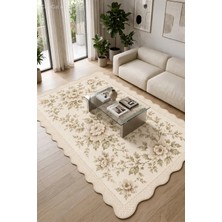 Botanica Luxe Collection English Rose Kişiye Özel Üretim Dekoratif Kaymaz Taban Salon/yatak /oturma Odası Halısı – Dijital Baskı, Yıkanabilir, Farklı Ölçü Seçenekleri Dijital Baskı Halı