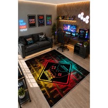 Gamer Collection Kişiye Özel Üretim Dekoratif Kaymaz Taban Oyun Odası Halısı – Dijital Baskı Yıkanabilir – Farklı Ölçü Seçenekleri Dijital Baskı Halı