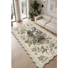 Botanica Luxe Collection English Rose Kişiye Özel Üretim Dekoratif Kaymaz Taban Salon/yatak /oturma Odası Halısı – Dijital Baskı, Yıkanabilir, Farklı Ölçü Seçenekleri Dijital Baskı Halı