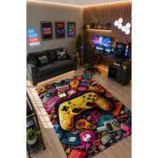 Gamer Collection Kişiye Özel Üretim Dekoratif Kaymaz Taban Oyun Odası Halısı – Dijital Baskı Yıkanabilir – Farklı Ölçü Seçenekleri Dijital Baskı Halı