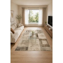 Urban Patchwork Modern Geometrik ve Eskitme Desenli Dijital Baskı Kaymaz Taban Yıkanabilir Salon Halısı – 5 Desen ve Farklı Ölçü Seçenekleri Dijital Baskı Halı