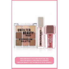 Unfılter Beauty 9'lu Far Paleti No: 381+UNFILTER Beauty Lıp&cheek 41 Cheeked+Unfılter Beauty Likit Aydınlatıcı 09 So Sparkly