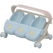 Motto Ticaret Sylvanian Families Üçüz Bebek Arabası 5533