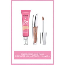 Unfilter Beauty Pure Beauty Deborah Super Gloss Pearly Chestnut 08+Bb Krem SPF50 Pa++++ Ivory 30 ml