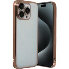 Uravas Store Newface Apple iPhone 15 Pro Max Razer Lensli Silikon - Çöl Titanyum