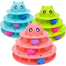 Uravas Store Tower Of Tracks Eğlenceli Üç Katlı Kedi Oyuncağı Seti Kedi Oyunu (5528)