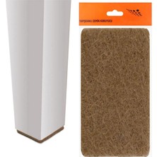 Uravas Store BADEM10 Nobel Masa Sandalye Parke Zemin Koruyucu Keçe Yapışkanlı Dikdörtgen 240X120 mm
