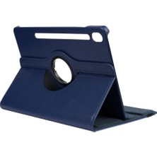 Uravas Store Samsung Galaxy Tab S9 X710 X716 X718 ile Uyumlu Kılıf 360 Dönebilen Standlı Case Lacivert