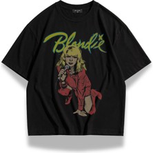 Fuddy Moda Unisex Oversize Blondie Baskılı Rock Band Temalı Tişört