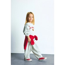 DeFacto Regular Fit Beli Lastikli Kalın Kumaş Eşofman Altı Kız Bebek I0692A526AU