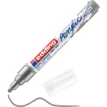 Edding 5100 Gümüş Renk Orta Uçlu Akrilik Markör - Gümüş -  2-3 Mm’Lik Yuvarlak Uç - 1 Adet