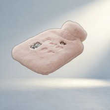 TKÇ Sevimli Işıklı Ayıcık Figürlü Pembe Peluş Sıcak Su Torbası 1 Lt