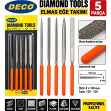 Deco 4X160 Extra Kalite 5 Parça Elmas Eğe Takımı