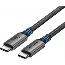 Uravas Store USB 4.0 V2.0, 80GBPS USB C Veri Kablosu, 240W USB C Şarj Kablosu, 8K@60hz 4K@240Hz 2K@360Hz Thunderbolt 5 Görüntü Kablosu, Macbook, Monitör, Docking Istasyonu, iPhone ile Uyumlu - 1 Metre