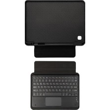 Uravas Store Samsung Galaxy Tab A7 Lite 8.7 T220 T225 T227 ile Uyumlu Kılıf Kablosuz Klavyeli Case Mobax Border Siyah