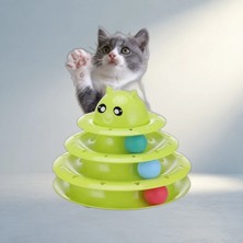 Gees Global Eğlenceli Üç Katlı Kedi Oyuncağı Seti Aktif Oyun ve Eğlence Için