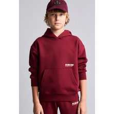 DeFacto Regular Fit Kapüşonlu Baskılı Kanguru Cepli Kalın Kumaş Sweatshirt Erkek Çocuk H9682A826WN