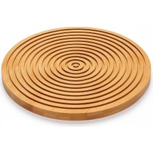 Uravas Store Bambu Oluklu Peynir Sunum Tahtası,28 Cm,lüx Bambu Sunum Tabağı,velor Home.