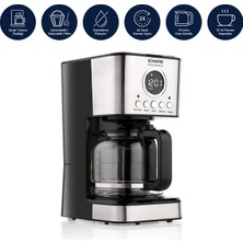 Schafer Brew Master İnox Filtre Kahve Makinesi 12 Fincan Kapasite ile Otomatik Kapanma Özelliği