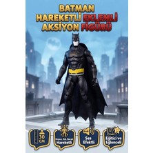 Farbu Oyuncak Batman Aksiyon Figürü 30 cm - Sesli ve Hareketli Eklem Tasarımlı Aksiyon Figürü Oyuncak