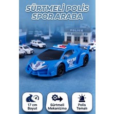 Farbu Oyuncak Lamborghini Aventador Sürtmeli Polis Spor Araba - 17 cm - Oyuncak Spor Polis Arabası