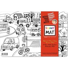 1001 Akademi Çocuk Funny Mat - Araçlar 25X35CM - Yeni