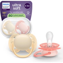 Philips Avent Ultra Soft Emzik, Ortodontik, Esnek Emzik Kalkanı, 0-6 Ay, Kız, SCF091/38