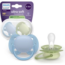 Philips Avent Ultra Soft Emzik 0-6 Ay, Erkek, Esnek Emzik Kalkanı, Ortodontik, Yumuşak Silikon Uçlu, Bpa Içermez, Hijyen Kutulu, 2'li, SCF091/37