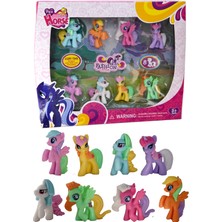 UDATOYS My Little Pony 8 Li Oyuncak Pony At Karakter Figür Seti Kız Çocuklar İçin Eğlenceli