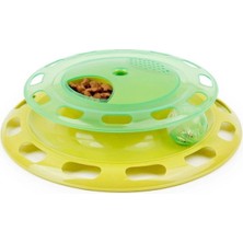 Velora Outdoor Outlet Döner Tablalı Kedi Yemek Yeme Kabı Eğlenceli Kedi Yemek Tabağı