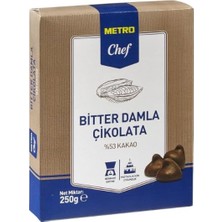 Metro Chef Damla Çikolata (250 Gr, Bitter)