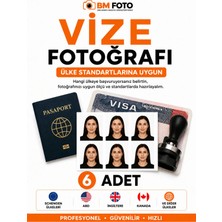 Bm Foto 6 Adet Vize Fotoğrafı – Ülke Standartlarına Uygun Biyometrik Fotoğraf Baskısı