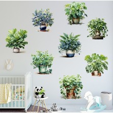 NW NessiWorld Saksılı Çiçek Tasarımlı 8li Sticker MC-480A