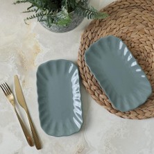 Velora Keramika Yeşil Sirius Kayık Tabak 23 cm 2 Adet 326