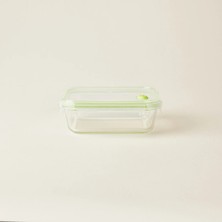 Matmel Kitchen Borosilikat Cam Saklama Kabı - Şeffaf / Yeşil - 1040 ml
