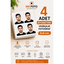 Bm Foto Biyometrik Fotoğraf Baskısı | 4 Adet Biyometrik Fotoğraf Baskı