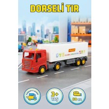 Farbu Oyuncak Sesli ve Işıklı 50 cm Kırmızı Haraketli Dorseli Büyük Fonksiyonel Oyuncak Kamyon