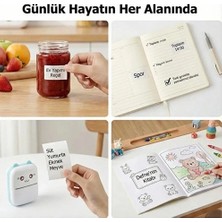 Renas Store Kendinden Yapışkanlı Çocuk Kamera Baskı Kağıdı, 5’li Rulo 57X25MM Baskı Termal Kağıt Rulo