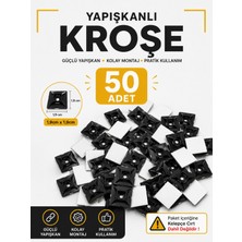Atx Yapışkanlı Kroşe Kablo Bağı Tutucu 19X19MM