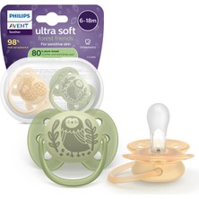 Philips Avent Ultra Soft Emzik, Ortodontik, Esnek Emzik Kalkanı,  6-18 Ay, Unisex, SCF091/46