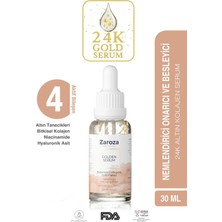 Zaroza Yaşlanma Karşıtı Serum 30 ml – Tüm Cilt Tiplerine Uygun Bitkisel Kolajen, Altın Yaprak ve Niacinamide ile Onarıcı ve Yoğun Nemlendirme