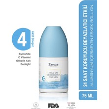 Zaroza Roll On Beyazlatma Etkili 24 Saat Koruyucu Aluminyum Içermeyen Erkek 75 ml