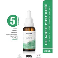 Zaroza Göz Çevresi Serumu 30 ml C Vitamini ve Kafein İçerikli Koyu Halka Şişlik Karşıtı Vegan