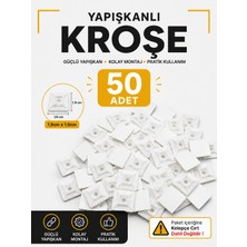 Atx Yapışkanlı Kroşe Kablo Bağı Tutucu Parti Süsleme Aparatı 19X19 mm