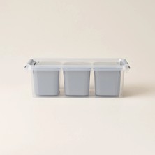 Hobby Life Life 3 Bölmeli Derin Grand Organize Kutu - Gri