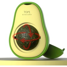 Velora Coverzone Kedi Köpek Oyuncağı Avokado Avokado Kedi Çimi Topu Catnip Avokado Kedi Nanesi Oyuncağı Cat & Dog Toys 6x4 cm