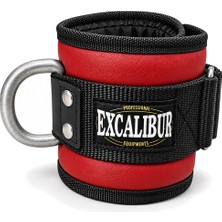Excalibur Fitness Hakiki Deri El - Ayak Bilek Kayışı Kırmızı Tek